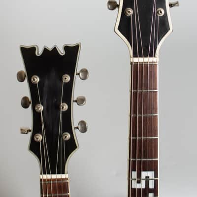 Mosrite  Doubleneck Owned and played by Roy Nichols, Arch Top Hollow Body Electric Guitar,  c. 1959, brown hard shell case. image 5