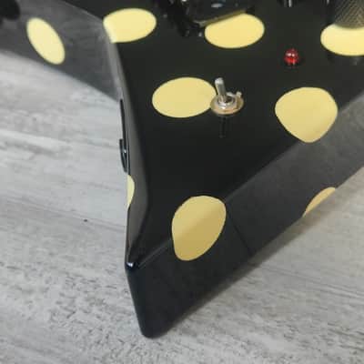 1996 Grover Jackson Japan Mini Rhoads Flying V w/Onboard Speaker/Amp (Polka Dot) image 2