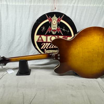 Harmony USA H-64 h64 Meteor Semi-Hollowbody Guitar with Case - repaired headstock image 8
