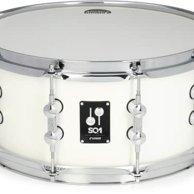 Sonor SQ1 Snare Drum - 6.5 x 14 inches  Satin Pure White (SQ11465SPWd1) image 1
