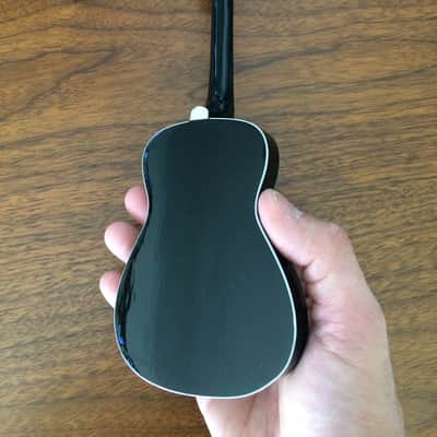 Black Acoustic Guitar Elvis Presley Tribute Miniature Guitar Replica Model image 4