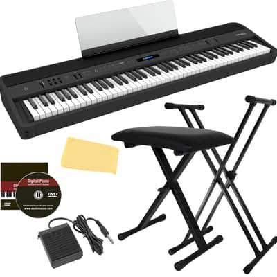Roland FP-90X 88-Key Digital Piano - Black w/ Adjustable Stand