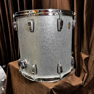 16x16 Ludwig Classic Maple Early 80's CHICAGO Floor Tom - Silver Sparkle image 9