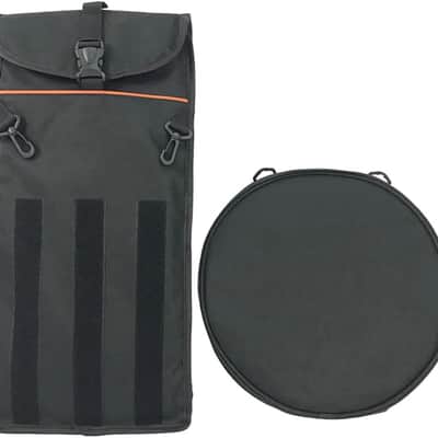 Dumb Drum Storage Backpack Double Shoulder Bag Lightweight Oxford Cloth Drum Pad Carrying Case for Snare Protection and Travel 19.68X10.23X3.54In image 3