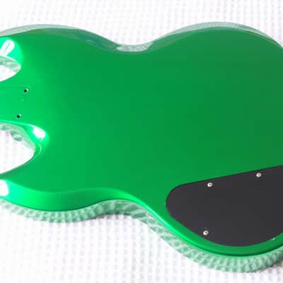 Warmoth Body Candy Green Diamondback Offset Doublecut Lightweight Mahogany image 4