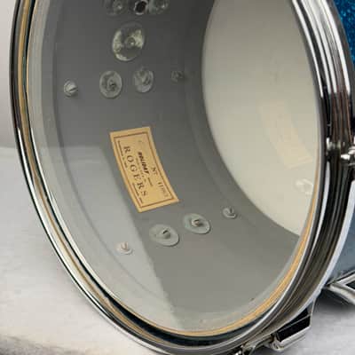 Rogers 20/12/16" 1960's Cleveland-Era Drum Set - Blue Sparkle image 14