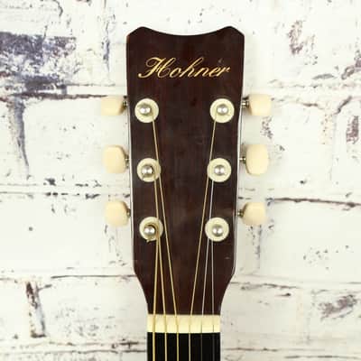 Hohner HW200 Full-Size Natural Spruce Finish Acoustic Guitar image 4