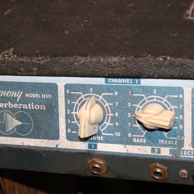 Rare 1960s Harmony H311 Reverberation Tube Amp - Works Great - No Tariffs image 11