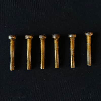 12 Gold Phillister heads Polepieces screws 1959 Gibson Humbucking PAF image 4