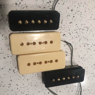 1996 Gibson P90 pickup set, gold pole pieces image 2