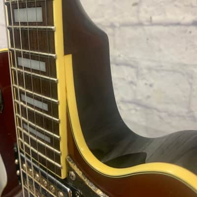 DeArmond M77 Les Paul Style Wine Red Electric Guitar image 2
