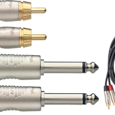 Stagg NTC3PCMR 3m/10ft Twin RCA Phono to Jack Cable image 2