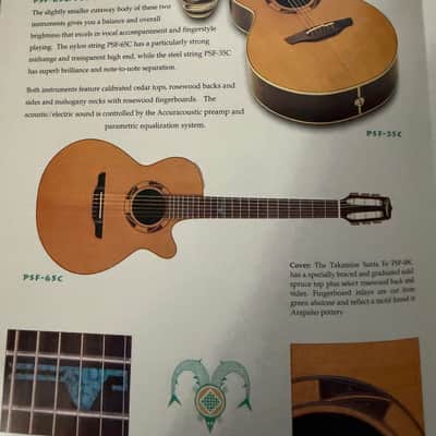 Takamine Santa Fe Brochure 90s PSF-35c 65c 15c 45cESF 10C 40c image 2