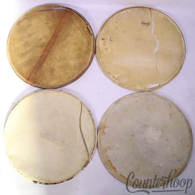 Ludwig/Slingerland 4x 14" Snare/Tom Drum Calf Skin Heads Batter/Resonant Set 30s image 1