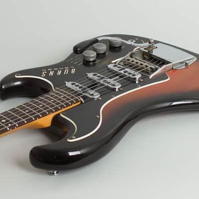 Burns Jazz Split Sound Solid Body Electric Guitar (1964), ser. #9652, black alligator hard shell case. image 7