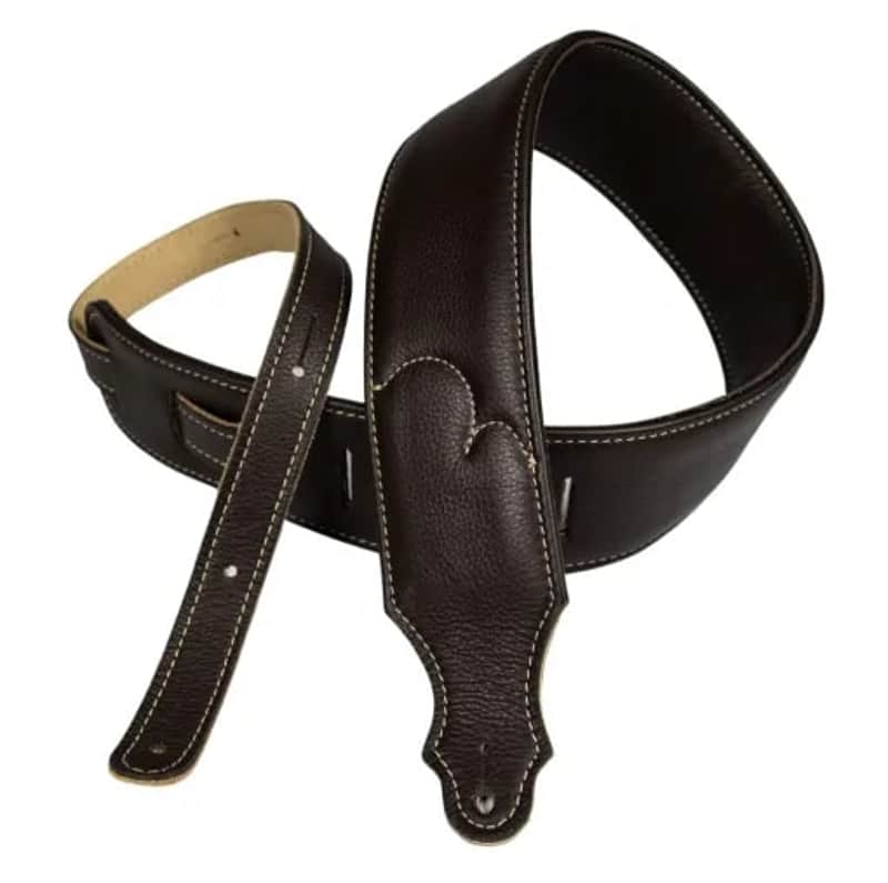 Franklin Strap Padded Glove Leather Guitar Strap 2.5" Brown / Natural 10B-CH-N image 1
