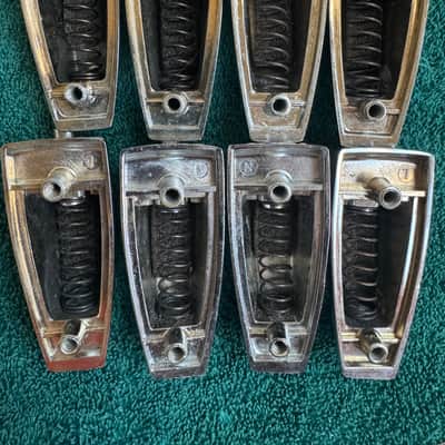 Ludwig Lot of 8 Vintage Large Classic Bass Drum or Tom Lugs - Chrome L#2 70s 80s - Chrome image 9