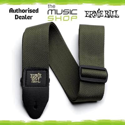 Ernie Ball Polypro Olive Adjustable 2" Guitar/Bass Strap - 4048 image 1