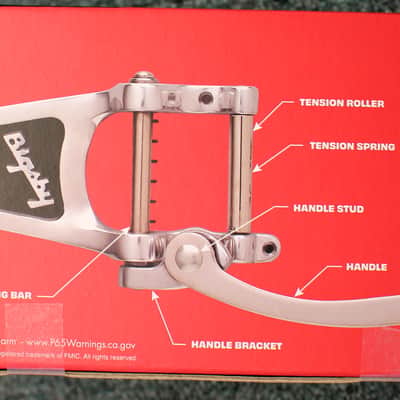 Bigsby B7 Vibrato Archtop Les Paul Tailpiece Kit Polished Aluminum image 2