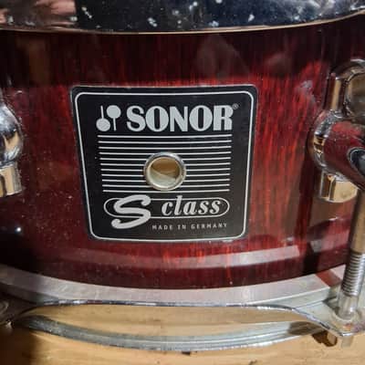 Sonor S Class Snare Drum (1st Gen.) 1997 - Cherry Red image 2