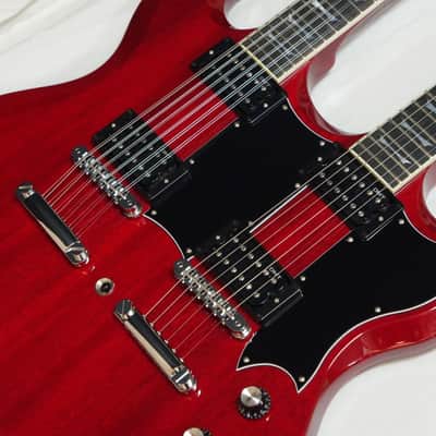 DEAN USA Gran Sport DOUBLE-NECK electric Guitar in Trans Cherry with Dean Hard Shell Case image 5