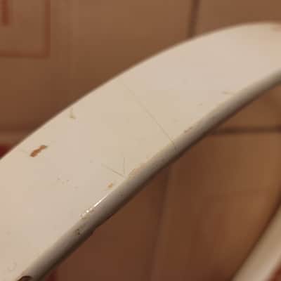 Vintage Tama Superstar 22" Piano White bass drum hoop, pair image 17