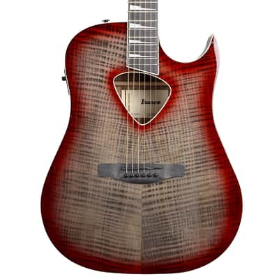 Ibanez Altstar ALT50FA Acoustic/Electric Guitar Red Doom Burst High Gloss image 1