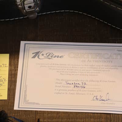 2021 K-Line Truxton '72 Swamp Ash Electric Guitar Factory Relic Black + COA OHSC image 12
