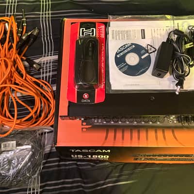 TASCAM US-1800 with extras XLR cables usb MIDI image 1