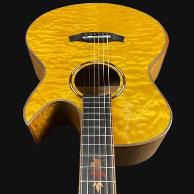 Tanglewood TWX6CESMF Winterleaf Exotic Venetian Cutaway, Quilted Natural image 4