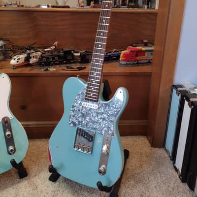 Allparts Pickguard For Telecaster Strat Pickup Route- Gray Pearl-Light Scuffing image 6
