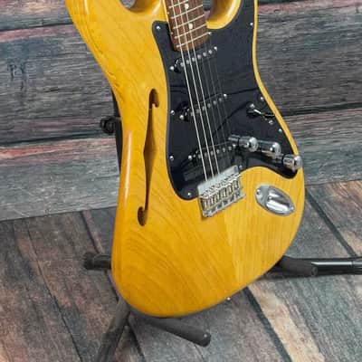 Used Warmoth Custom Built Semi-hollow Partscaster with Case image 3