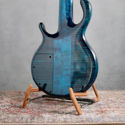 Pedulla 40th Anniversary Mark Egan Signature Buzz Fretless 2015 - Trans Blue image 9