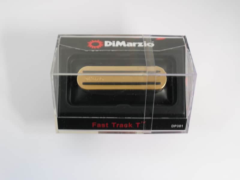 DiMarzio Fast Track T Telecaster Bridge Pick-up Gold Cover W/Black Rails DP 381. image 1