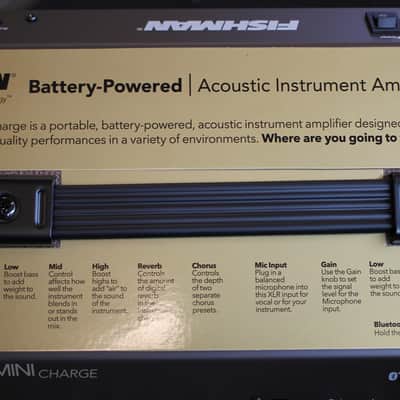 Fishman Loudbox Mini Charge Bluetooth 60 watt 2 Channel Acoustic Guitar Amplifier image 4