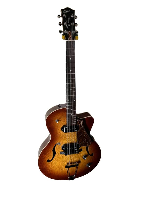 Godin Electric(5th Avenue Kingpin II HB) - Cognac Burst Finish with Case - In-House Adjusted image 1