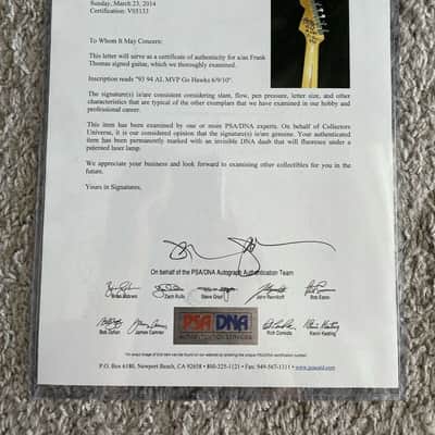 Fender Standard Stratocaster 2002 MIM HSS Agave Blue Frank Thomas Signed Guitar image 7