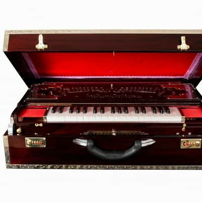 Handmade Harmonium 13 Scale Changer Exclusive Concert Quality Portable 4 Reed Indian Teak image 12
