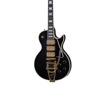 GIBSON 1957 Les Paul Custom Reissue 3-Pickup Bigsby Light Aged, Ebony image 1