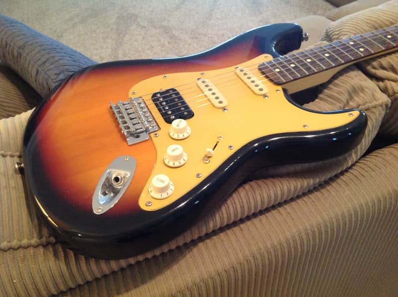 Squier by Fender Vintage Modified Stratocaster HSS w/ Custom Gold Anodized Aluminum Pickguard / Backplate image 1
