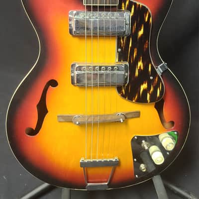 Kawaii Archtop electric Late 1960"s early 1970's - Orange Sunburst image 2