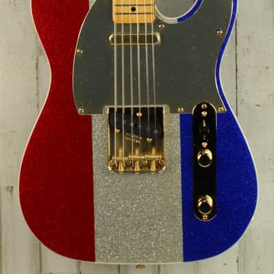 DEMO Fender Buck Owens Telecaster - Red/Silver/Blue Sparkle (703) image 2