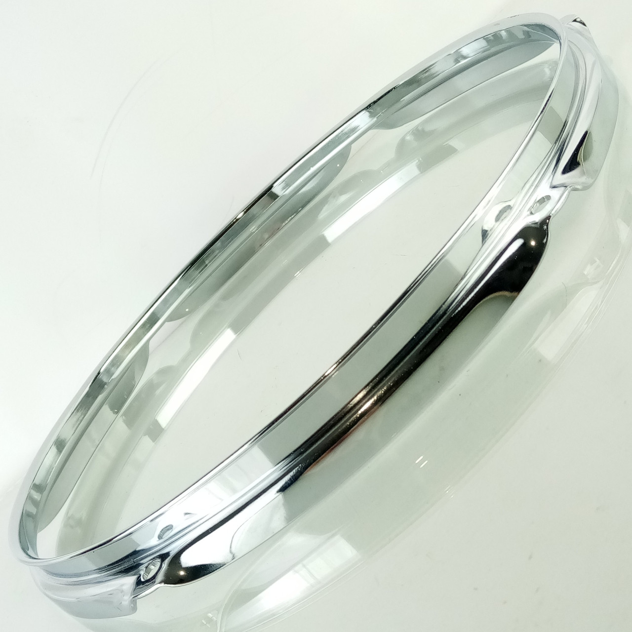 Ludwig 13" 6-Lug Tom Drum 2.3mm Batter Rim/Hoop Chrome Triple Flange Vintage 80s — main photograph