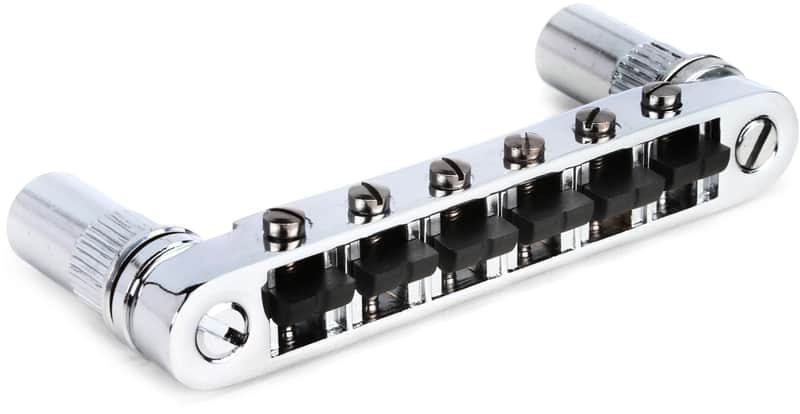 Graph Tech PS-8863-C0 ResoMax NV2 6mm Tune-o-matic Bridge with String Saver Saddles - Chrome image 1