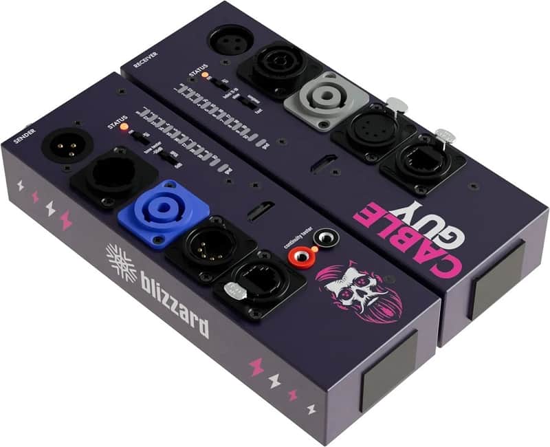Blizzard CABLE-GUY Advanced cable tester capable of testing multiple types including 3/5-pin DMX, XLR, powerCON, True1, RJ45, RCA, BNC, 1/4' TRS, 3.5mm, HDMI, and single Banana. image 1