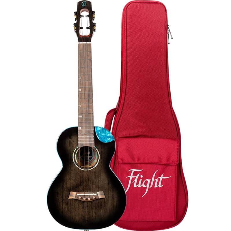 Flight Nighthawk EQ-A Royal Series Solid Spruce Top Mahogany Neck 4-String Acoustic-Electric Tenor Ukulele w/Gig Bag, Pickup & Humidifier image 1