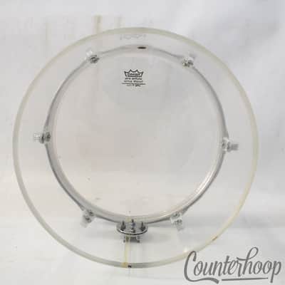 *Ludwig 12x8" Vistalite Clear Concert Tom Drum Vintage 70s Blue/Olive Badge USA* image 7