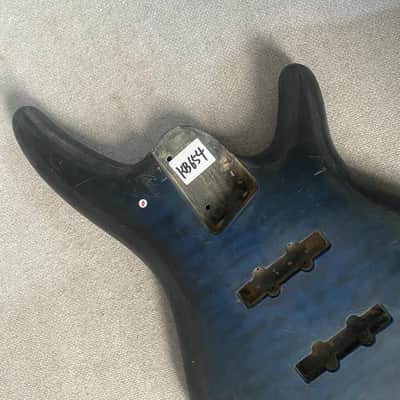 Blue Tiger Maple Top 4 String Bass Basswood Body image 6