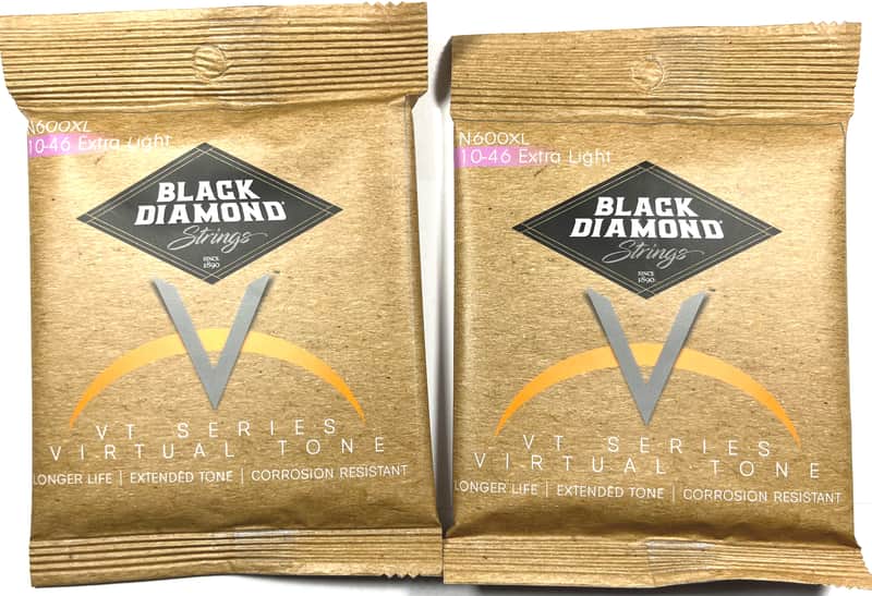 Black Diamond Guitar Strings Acoustic 2-Pack Extra Light Phosphor Bronze N600 10-46 image 1
