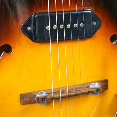 1956 Gibson ES-225T Sunburst Hollow Body 1x P90 with Bigsby and Hard Case image 7